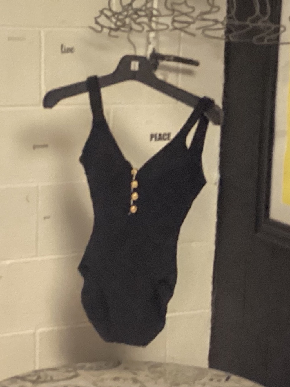 OLD HOLLYWOOD GLAMOUR. BLACK SWIM SUIT SMALL